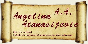 Angelina Atanasijević vizit kartica